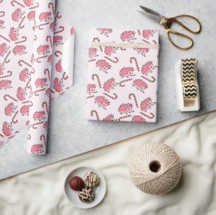 Reizvolle rosa Igel-Geschenkverpackung für alle An Geschenkpapier