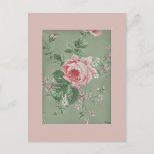 Reizvolle viktorianische Vintage-Rose Postkarte
