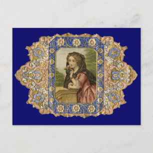 Reizvolle Vintage-französische Illustration Postkarte