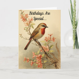 Reizvolle Vintage-Vogelfeiertag-Grußkarte Karte