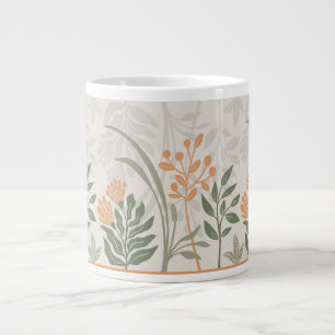 Reizvolle Volksbotanik Grün und Orange Jumbo-Tasse