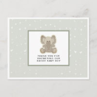Reizvoller Baby-Elefant Baby Shower Dankeschön