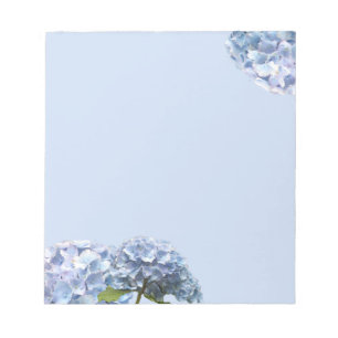 Reizvoller blauer Hydrangeen-Notizblock Notizblock