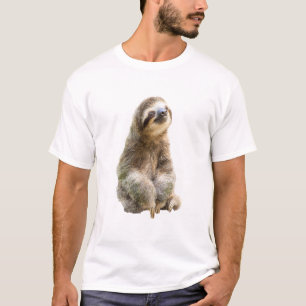 Reizvoller Brauner Dreifinger-Faultier-Porträt Män T-Shirt