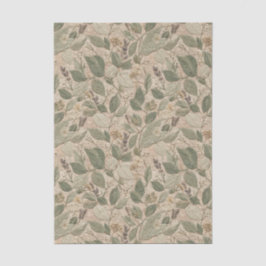 Reizvolles botanisches Floralmuster Salbei Seidenpapier