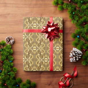 Reizvolles goldfarbenes Muster Geschenkpapier