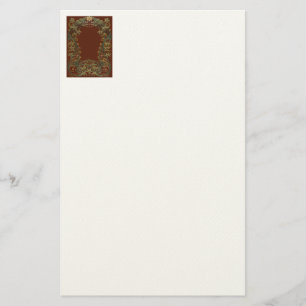 Reizvolles Nouveau-Blumenmuster mit Lilie Briefpapier
