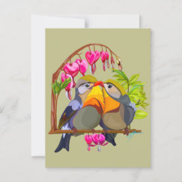 Reizvolles Pekin-Robin-Vogelpaar Postkarte