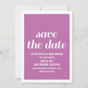 Reizvolles Save-the-Date-Einladung, Fuchsia Einladung