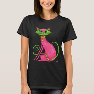 Reizvolles T-Shirt mit einer verspielten Katze!