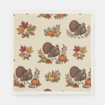 Reizvolles Thanksgiving-Truthahn-Designpapier
