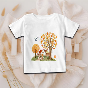 Reizvolles Waldhirsch-Landhaus Baby T-shirt