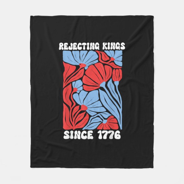 Rejecting Kings Since 1776 No Kings In America Des Fleecedecke (Vorderseite)