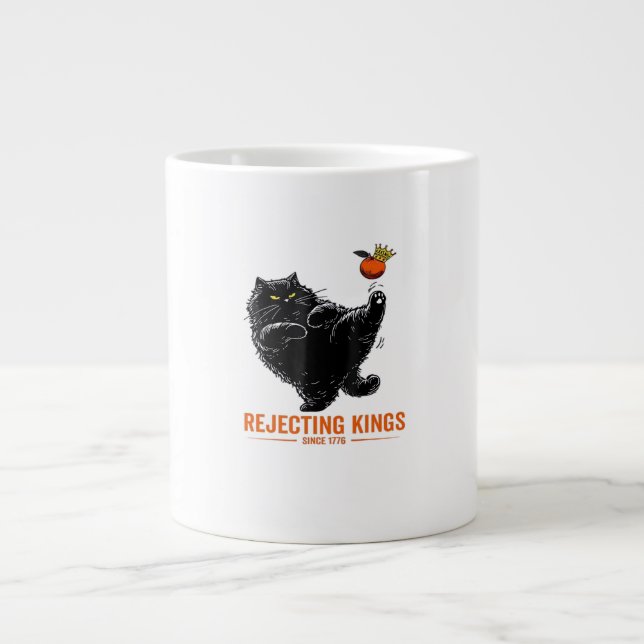 Rejecting Kings Since 1776 Patriotic Flag Design Jumbo-Tasse (Vorderseite)