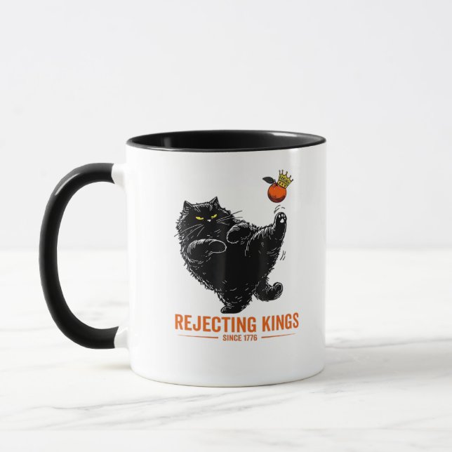 Rejecting Kings Since 1776 Patriotic Flag Design Tasse (Links)