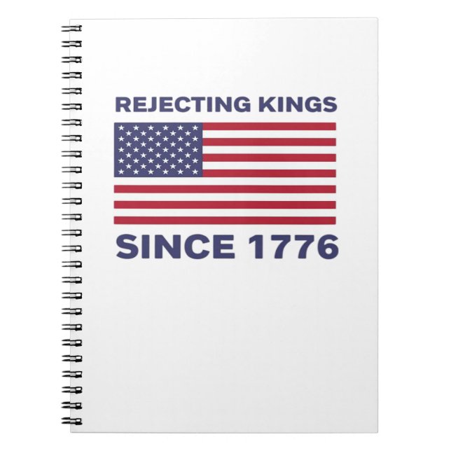 Rejecting Kings Since 1776 Protest Classic Bold St Notizblock (Vorderseite)