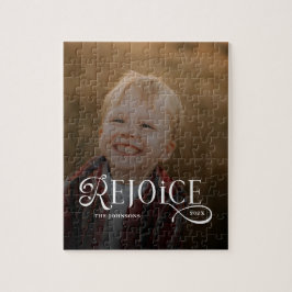 Rejoice Christian Religious Merry Christmas Photo Puzzle