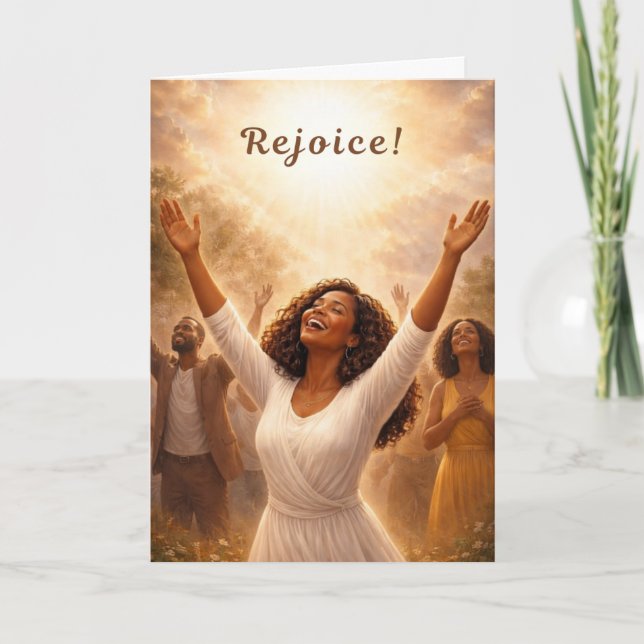 Rejoice! Greeting Card Feiertagskarte (Vorderseite)