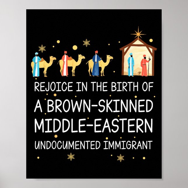 Rejoice In The Birth Of A Brown Skinned Christian  Poster (Vorne)