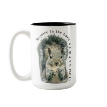 Rejoice in the Lord Always Cute Squirrel Christian