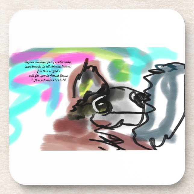 Rejoice jesus getränkeuntersetzer (Vorderseite)