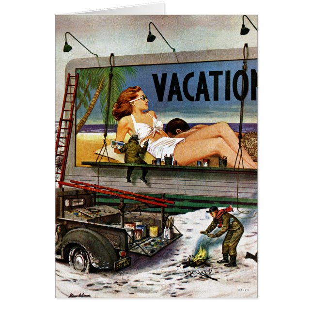 Reklametafeln im Winter von Stevan Dohanos (Vorne)