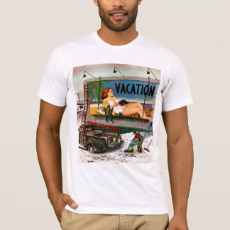 Reklametafeln im Winter von Stevan Dohanos T-Shirt