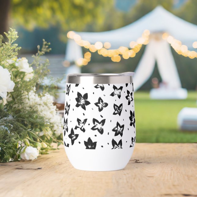 Rekonstruiertes Blumenmuster - Achromatische Goth (Hochzeit)