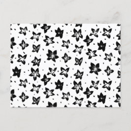 Rekonstruiertes Blumenmuster - Achromatische Goth Postkarte