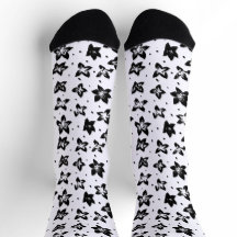 Rekonstruiertes Blumenmuster - Achromatische Goth