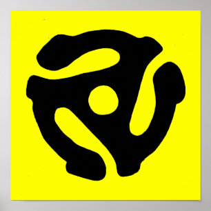 Rekordadapter-Druck mit 45 U/min Poster