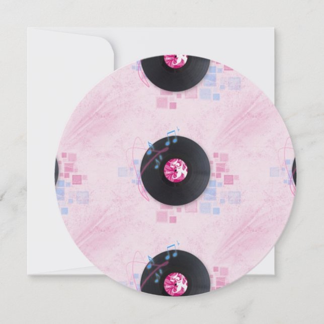 Rekordalbum Vintage Hochzeit Einladungen (Vorderseite)