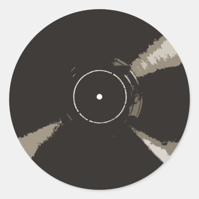 Rekordaufkleber Runder Aufkleber (Vorderseite)