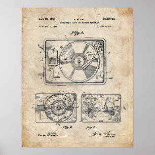 Rekordspieler-Patent Poster