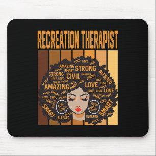Rekreationstherapeut Mächtiger Schwarzer Geschicht Mousepad