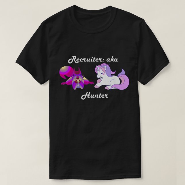 Rekrutierer Lila Eichhörnchen Unicorn Hunter Premi T-Shirt (Design vorne)