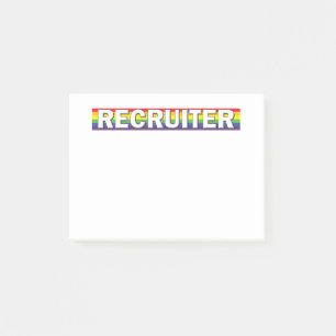 Rekrutierer Post-it Klebezettel