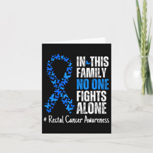 Rektal Cancer Awareness Month Blue Ribbon Butterfl Karte