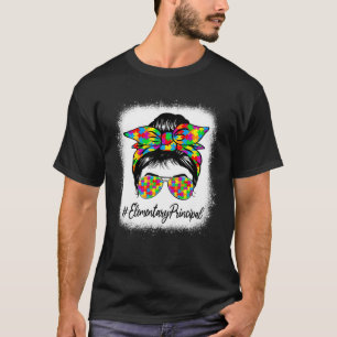 Rektorin Unordentlicher Dutt Frauen Autismus-Bewus T-Shirt