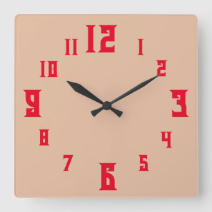 RELAB QUADRATISCHE WANDUHR