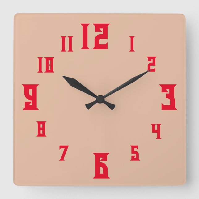 RELAB QUADRATISCHE WANDUHR (Vorderseite)