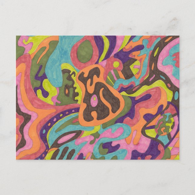 "Relase" Abstrakt Postkarte (Vorderseite)