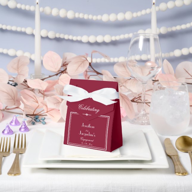 Relationship Party Script Elegant Large Burgundy Geschenkschachtel (Hochzeit)