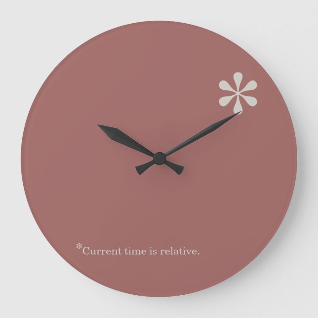 Relative Zeit-Sternchenuhrschablone Große Wanduhr (Vorderseite)