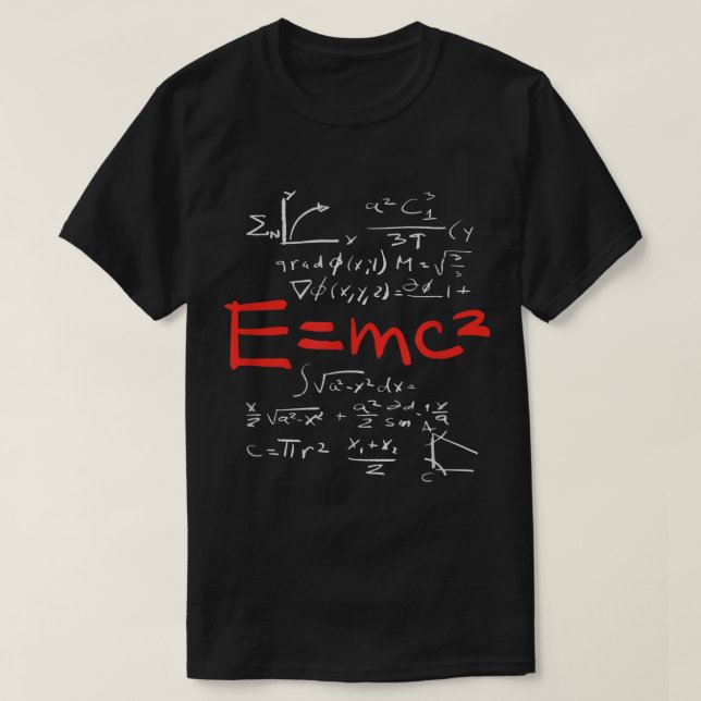 Relativitätstheorie E = mc2-Theoriegleichung Physi T-Shirt (Design vorne)
