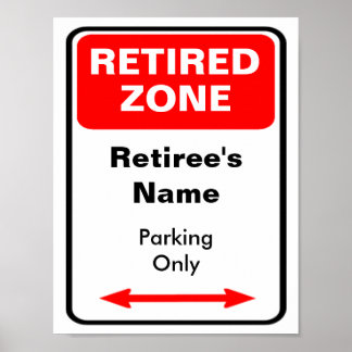 Relaunch Zone Parking Sign Personalize Poster