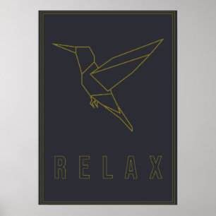 Relax Affirmation Plakat für Selbstversorgung und 
