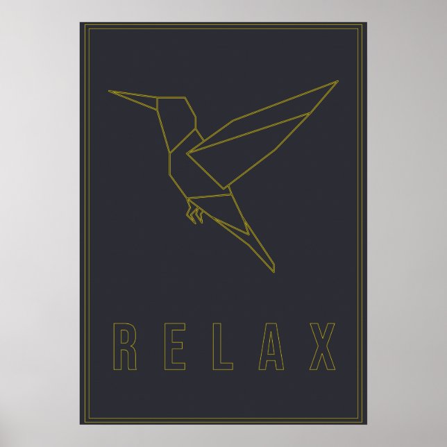 Relax Affirmation Plakat für Selbstversorgung und  (Vorne)