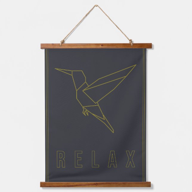 Relax Affirmation Plakat für Selbstversorgung und  Wandteppich Mit Holzrahmen (Vorderseite)