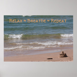 Relax ~ Breathe ~ Wiederholen Poster